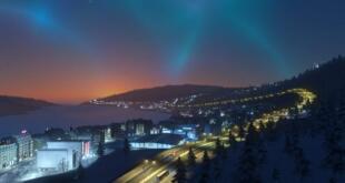 Cities: Skylines Snowfall Polarlichter