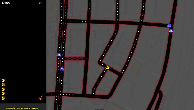 Ms. Pac-MAN Google Maps Aprilscherz 2017