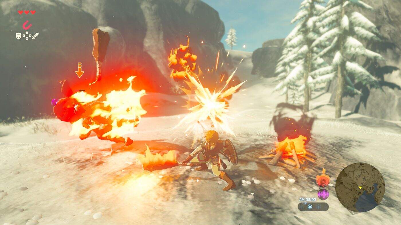 In The Legend of Zelda: Breath of the Wild schützt euch Feuer vor der eisigen Kälte. 