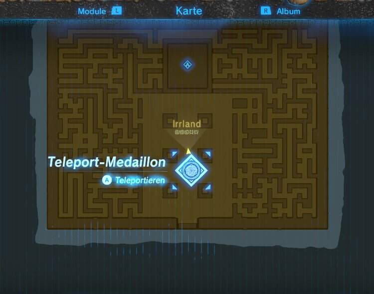 The Legend of Zelda: Breath of the Wild Teleport Medaillon Kartensymbol