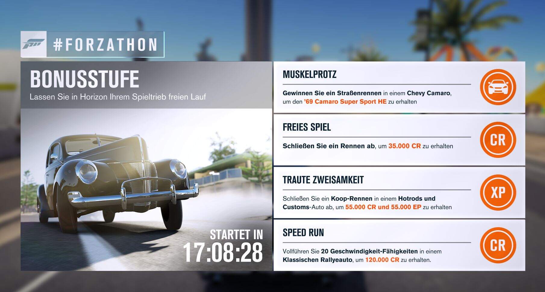 Forza Horizon 3 #Forzathon Guide KW 35 – Bonusstufe