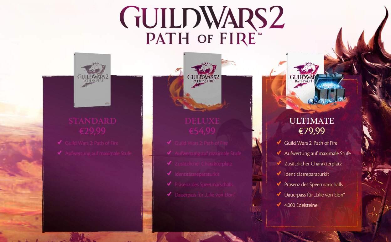 Guild Wars 2 Path of Fire Editionen