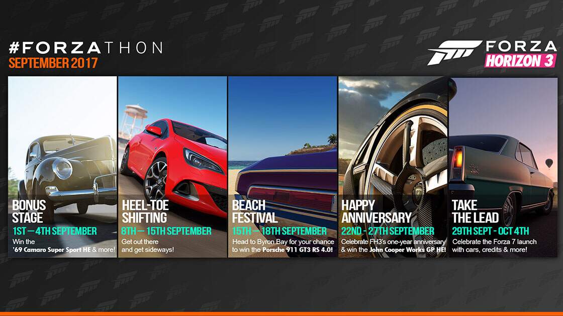 Forza Horizon 3 Forzathon September Vorschau 