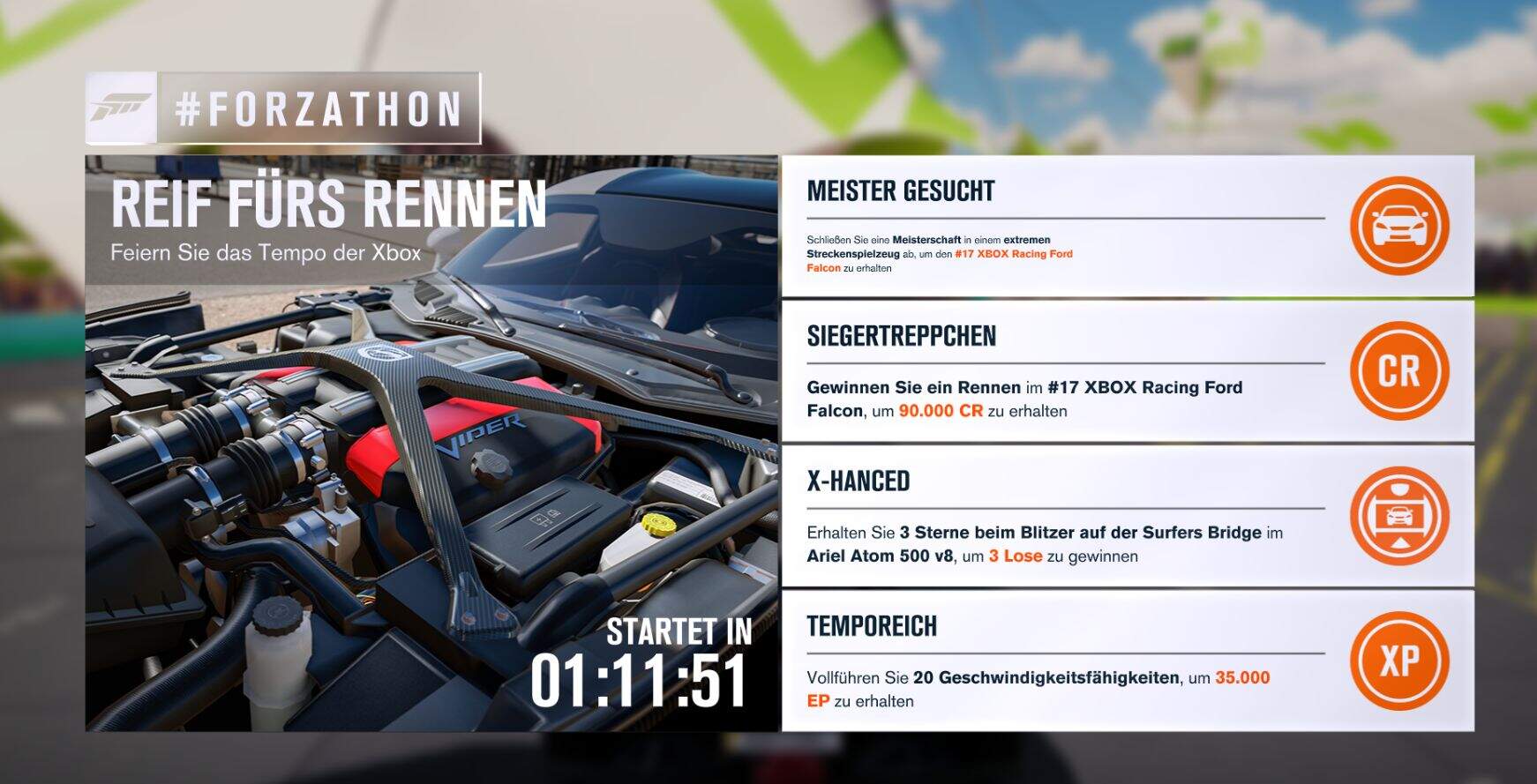 Forza Horizon 3 #Forzathon KW 45 – Reif fürs Rennen