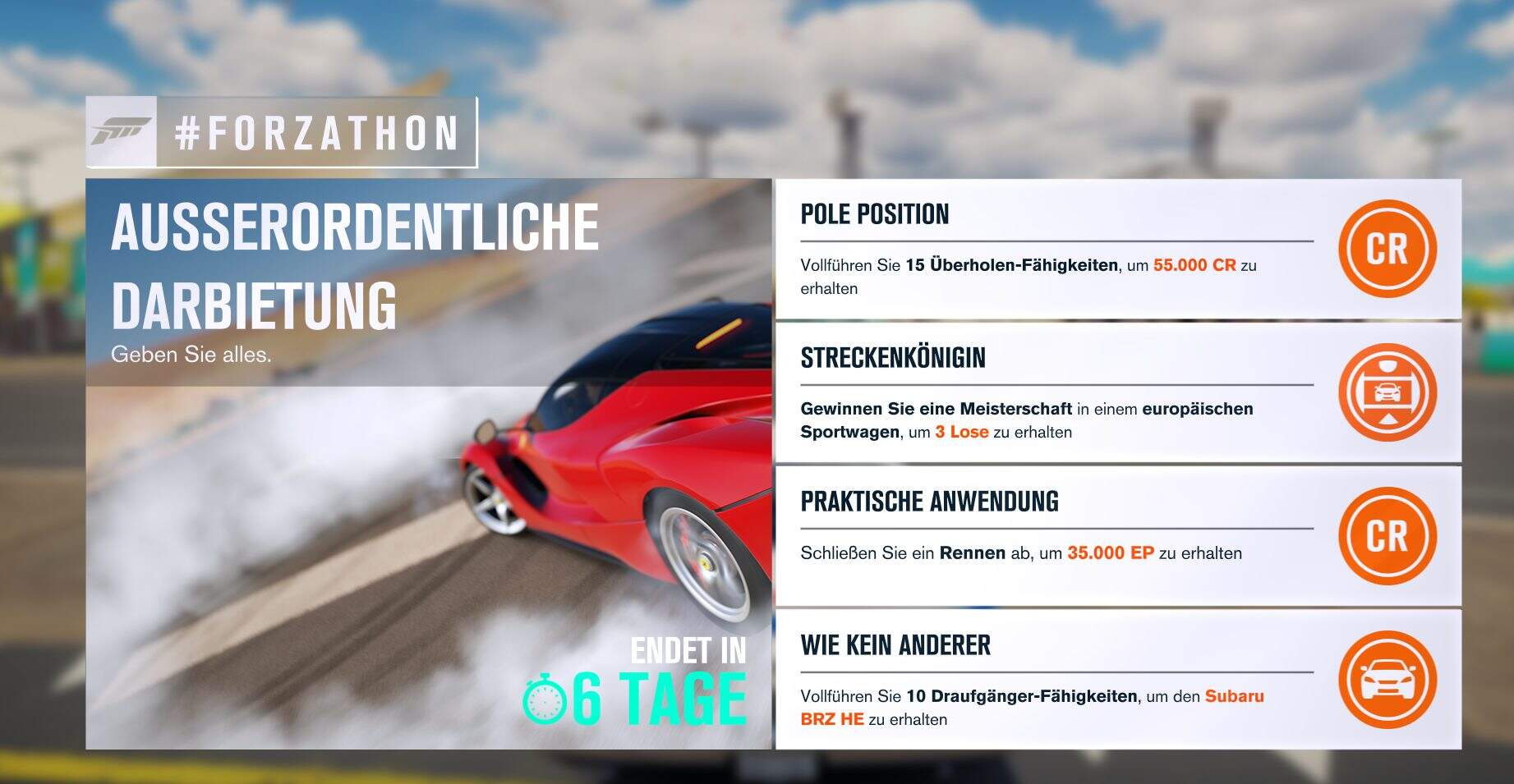 Forza Horizon 3 #Forzathon Guide KW 16 – Ausserordentliche Darbietung 