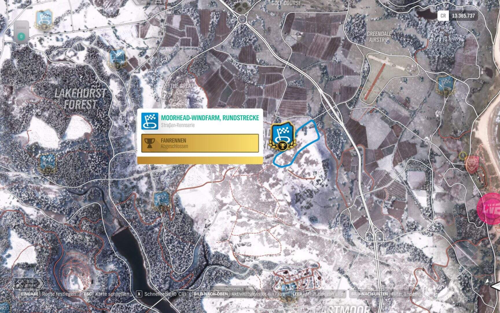 Forza Horizon 4 Moorhead Windfarm Rundstrecke Location